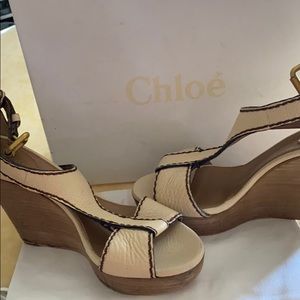 Chloe Prince Platform Sandal French Size 37.5